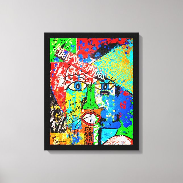 Defy Stereotype Abstrakt Stretched Kanvastryck (Framsida)