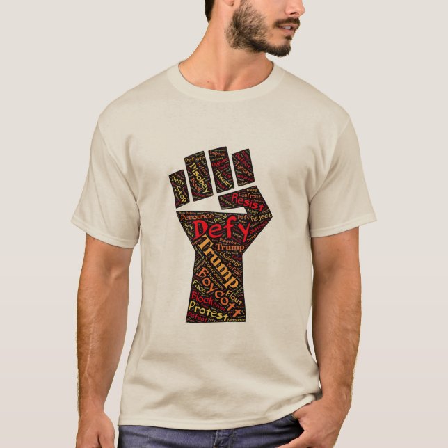 DEFY TRUMP FIST T-SHIRT (Framsida)