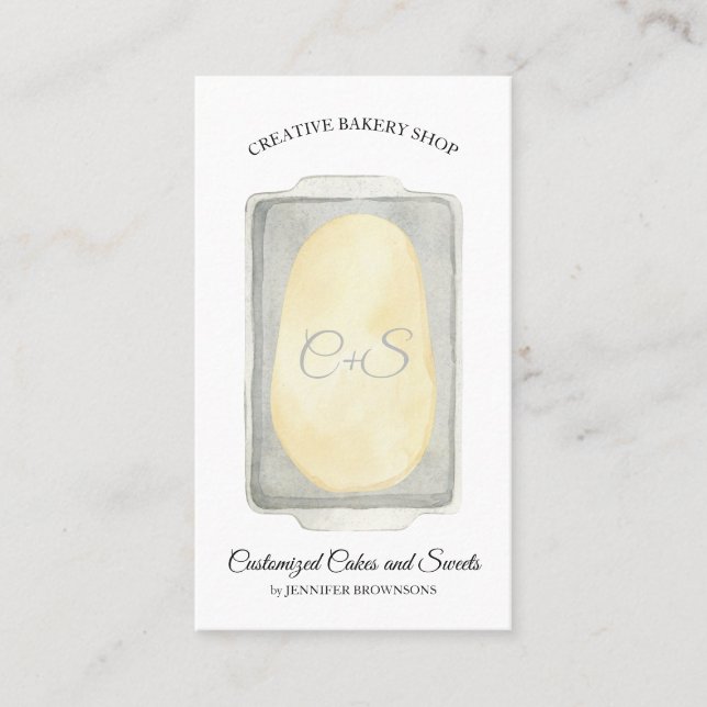 Deg på brickan Food Recipe Bakery Cake Skapar Visitkort (Framsida)