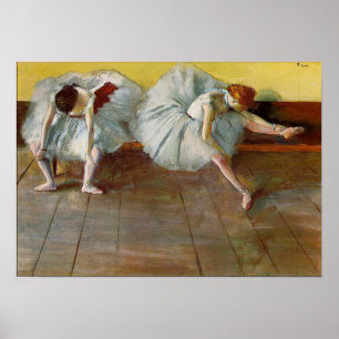 Degas affischen för två balettdansörer poster