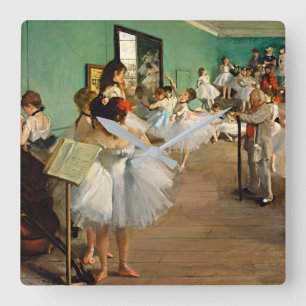 Degas Balett Minimalistisk Konstklocka Fyrkantig Klocka