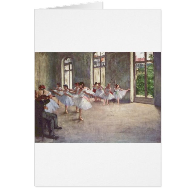 Degas balettdansörer hälsningskort (Framsidan)