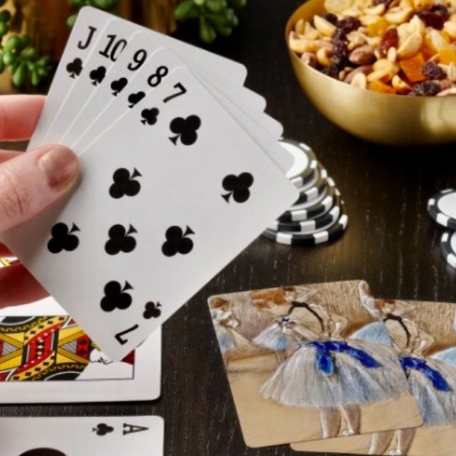 Degas ballerina med blå band casinokort (Poker cards easy to shuffle, smooth card stock. Dimensions: 2.5" x 3.5”. 
)