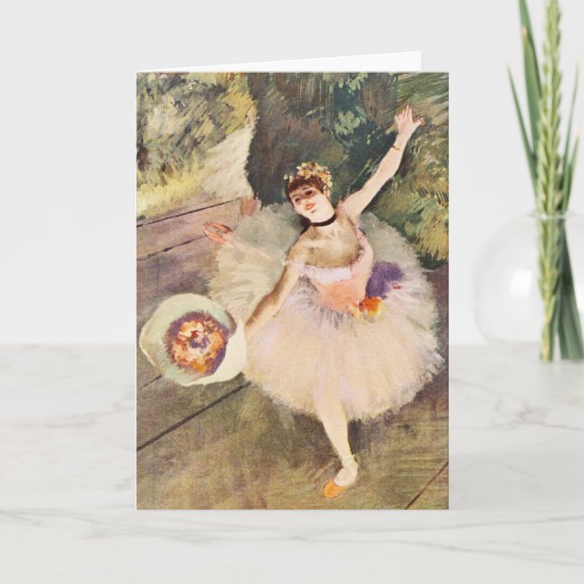 Degas Ballerina med Bouquet of Flowers Kort (Framsida)