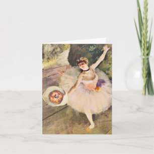 Degas Ballerina med Bouquet of Flowers Note Card Kort