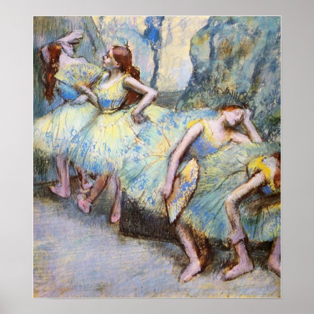 Degas - Ballet Dancers in the Vingar 1900 Poster (Framsidan)