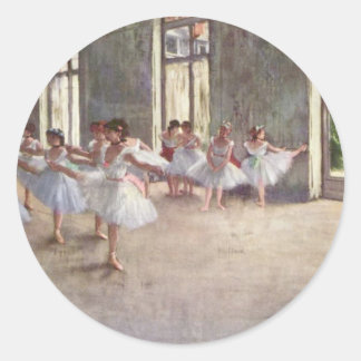 Degas Ballet Dancers Runt Klistermärke