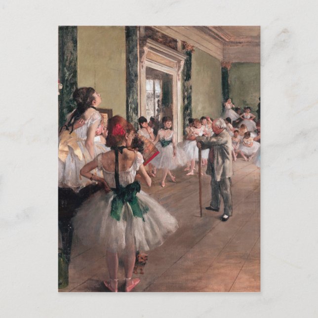 Degas Ballet Painting, gammal Ballet-klass Vykort (Framsida)