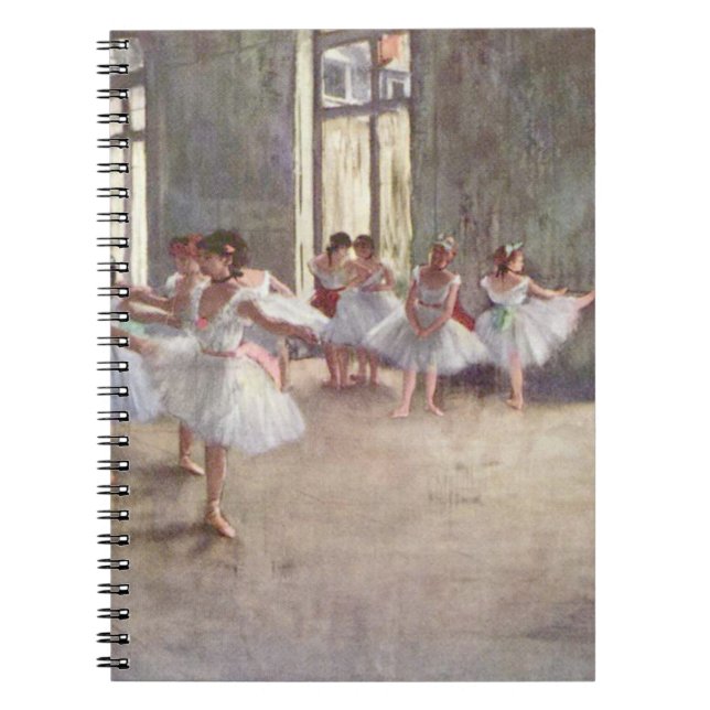 Degas Ballet Rehearsal Anteckningsbok Med Spiral (Framsidan)