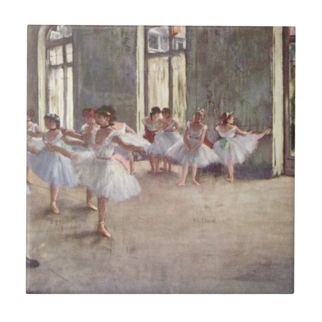 Degas Ballet Rehearsal Kakelplatta (Framsidan)