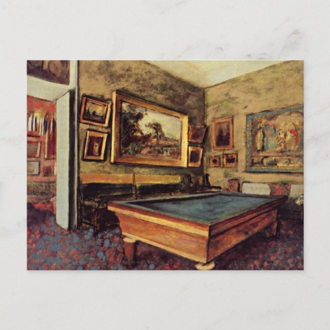 Degas - Billiard-rummet Vykort (Framsida)