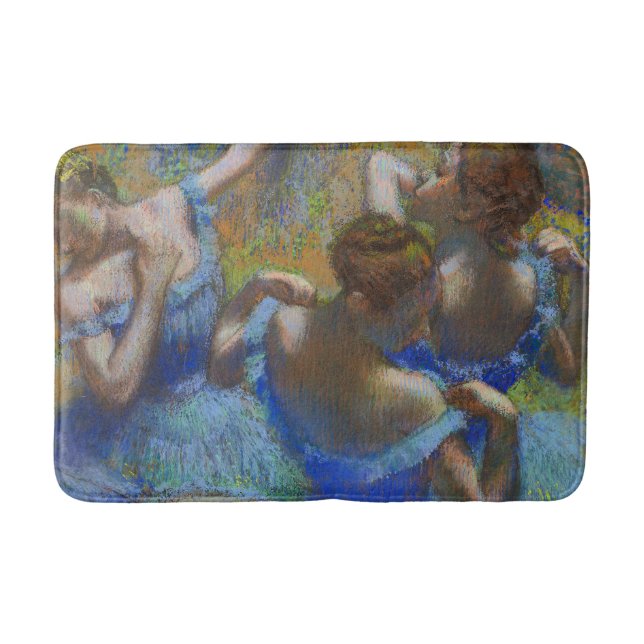 Degas Blå Dansare Pastell Finkonst Mästerverk Badrumsmatta (Framsidan)