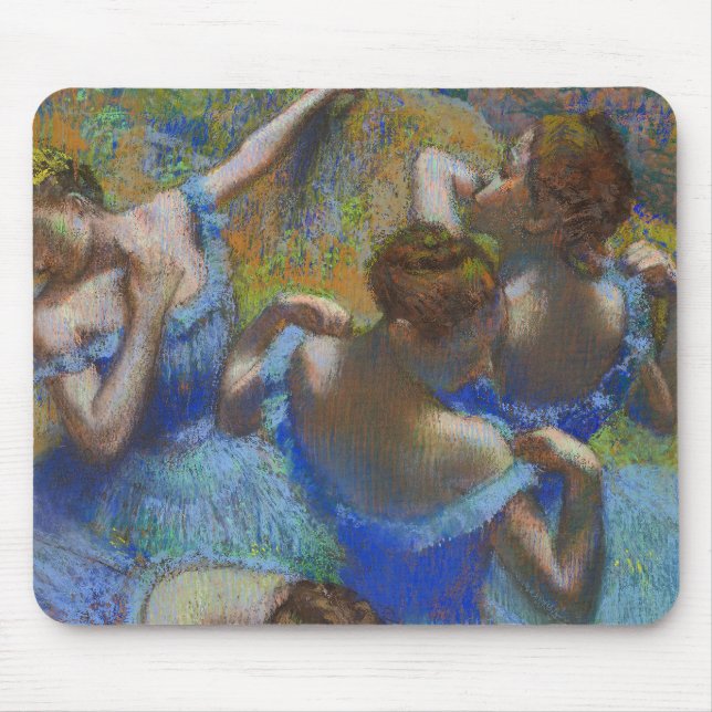 Degas Blå Dansare Pastell Finkonst Mästerverk Musmatta (Framsidan)