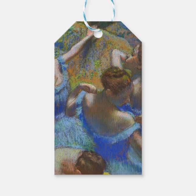Degas Blå Dansare Pastell Finkonst Mästerverk Presentetikett (Framsidan)
