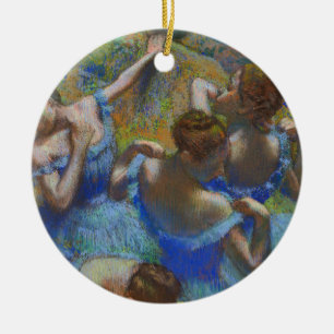 Degas Blå Dansare Pastell Konst Mästerverk Julgransprydnad Keramik
