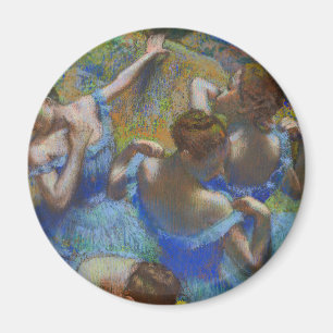 Degas Blå Dansare Pastell Konst Mästerverk Magnet