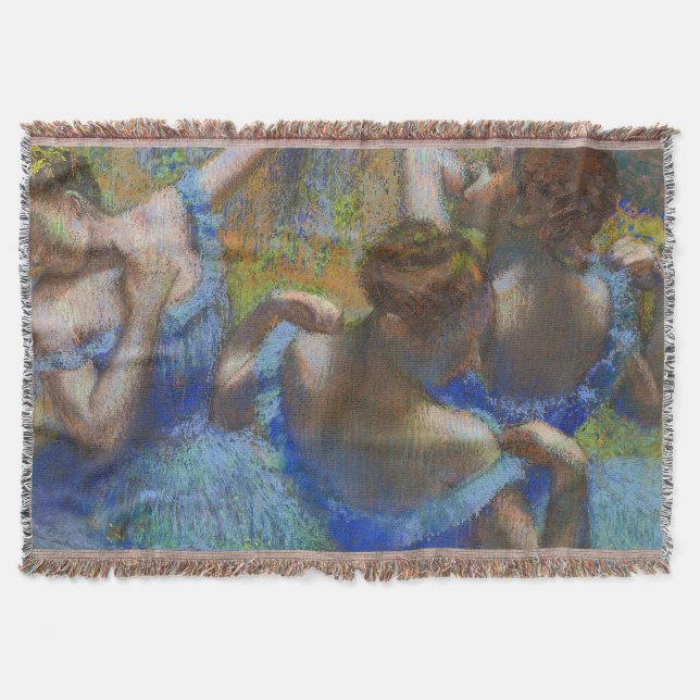 Degas Blue Dancers Pastel Fine Art Masterpiece Filt (Framsidan)