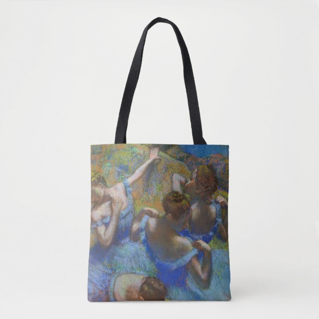 Degas Blue Dancers Pastel Fine Art Masterpiece Tygkasse (Framsida)