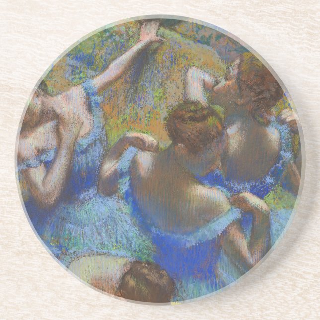 Degas Blue Dancers Pastel Fine Art Masterpiece Underlägg (Framsidan)