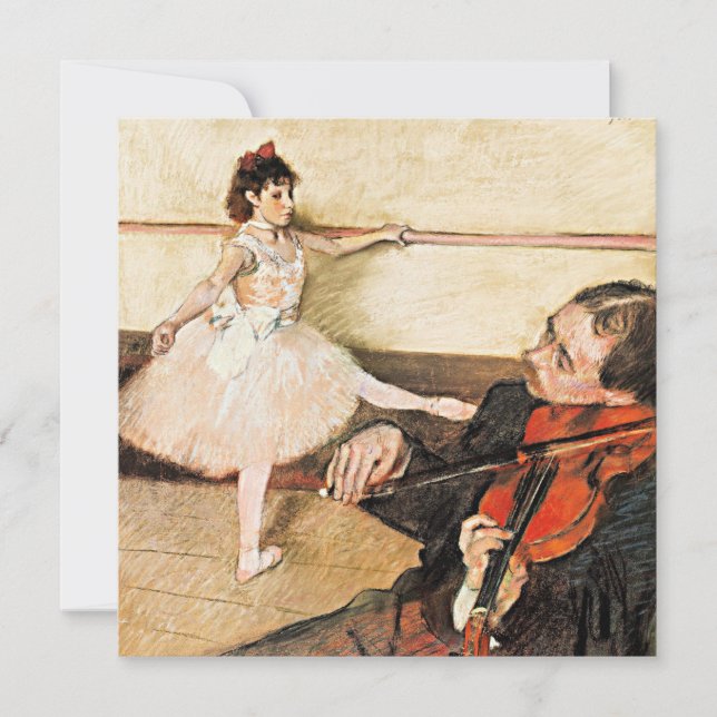 Degas - Dance Lesson, berömd-målning Kort (Framsida)