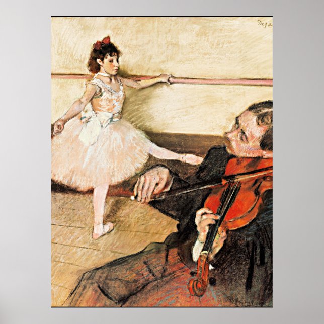 Degas - Dance Lesson, berömdens vykort Poster (Framsidan)
