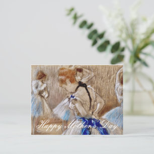 Degas Dancer med blå band Vykort
