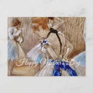 Degas Dancer med blå band Vykort