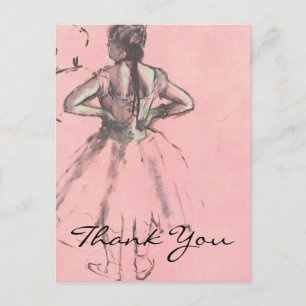 Degas' Dancer Viktad från baksidan Vykort