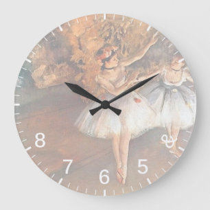Degas Dancers Clock - 5 6 7 8 Tidsinställd joke Stor Klocka