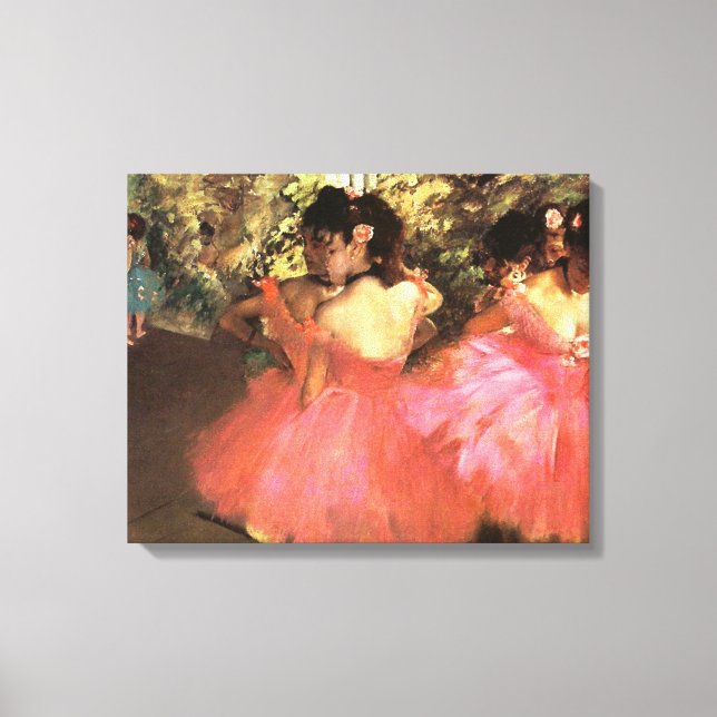 Degas Dancers in Rosa Canvas Wrap (Framsida)