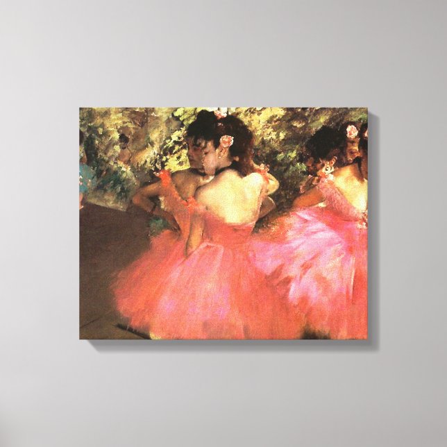 Degas Dancers in Rosa Canvas Wrap (Framsida)