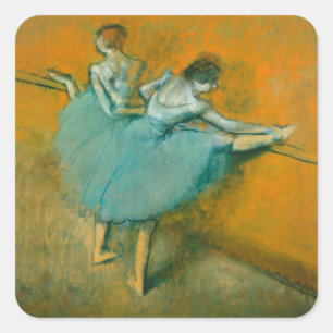 Degas Dancers vid Pub Ballet Fyrkantigt Klistermärke