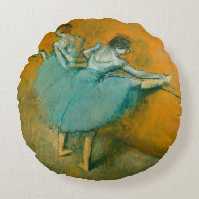 Degas Dancers vid Pub Ballet Rund Kudde (Framsidan)