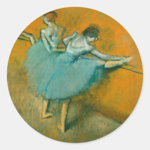 Degas Dancers vid Pub Ballet Runt Klistermärke