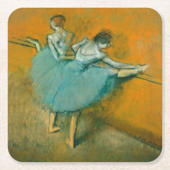 Degas Dancers vid Pub Ballet Underlägg Papper Kvadrat (Framsidan)