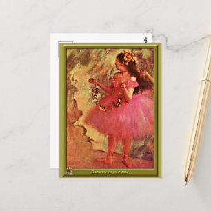 Degas - dansare i Rosa Dress Vykort