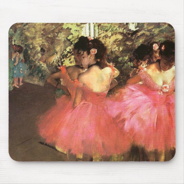 Degas dansare i rosa mus vadderar musmatta (Framsidan)