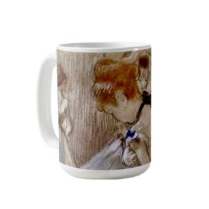 Degas dansare med blå band kaffemugg