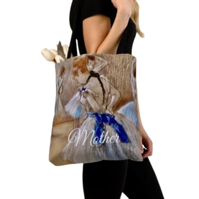 Degas dansare med blå band  tygkasse (Chic tote bag for Mom—perfect for errands, shopping, and showing love this Mother’s Day.
)