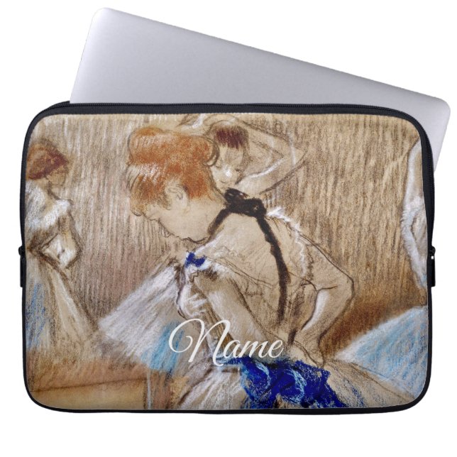 Degas Dansare Med Blått Band Laptop Fodral (Framsidan)