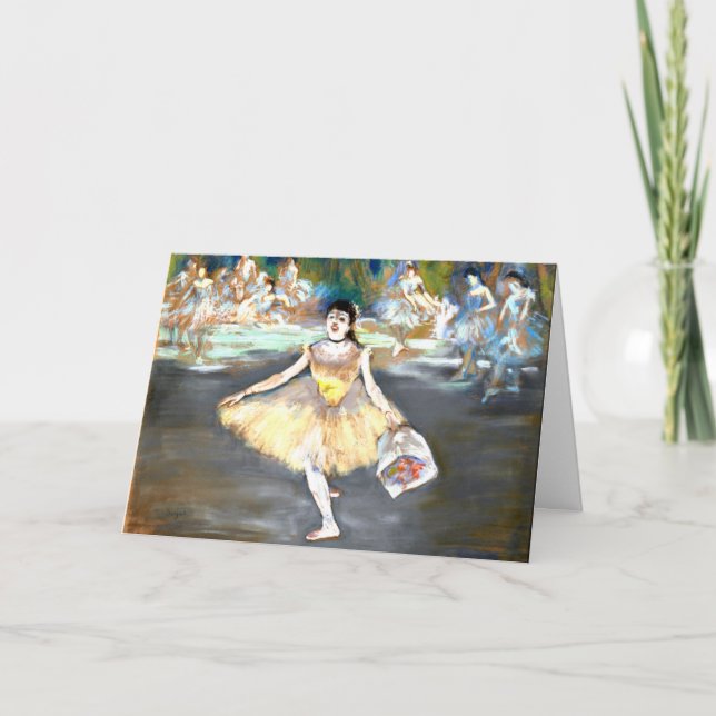 Degas - dansare med Bouquet Kort (Framsida)