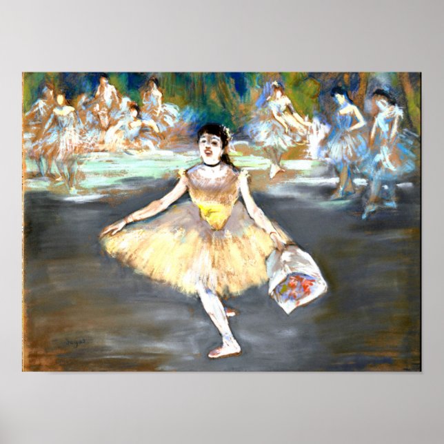 Degas - dansare med Bouquet Poster (Framsidan)