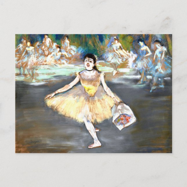 Degas - Dansare med en bukett Vykort (Framsida)