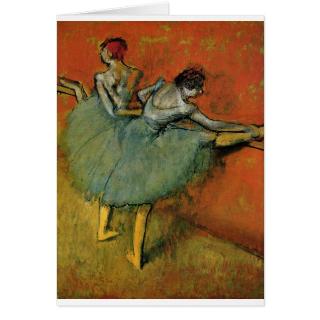 Degas dansare på barren hälsningskort (Framsidan)