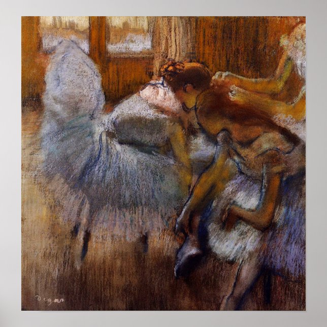 Degas - Dansare vilar 1885 Poster (Framsidan)
