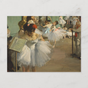 Degas dansklass balettdansare balettdansös konst vykort