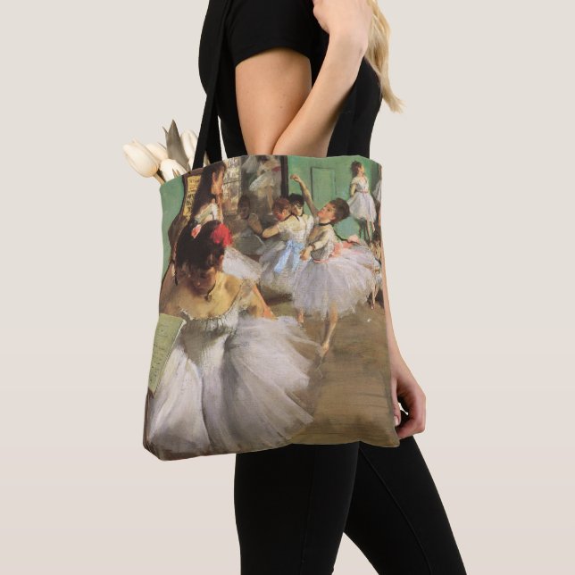 Degas dansklass, vintage impressionism balett tygkasse (Närbild)