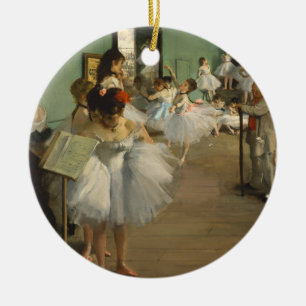 Degas dansteknik klass balettdansare ballerina kon julgransprydnad keramik