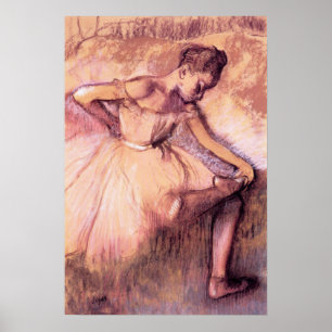 Degas den rosa Ballerinaaffischen Poster