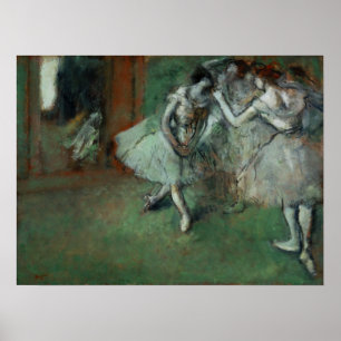 Degas - en grupp dansare poster